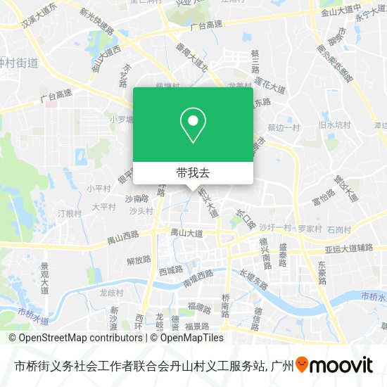 市桥街义务社会工作者联合会丹山村义工服务站地图