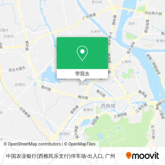 中国农业银行(西樵民乐支行)停车场-出入口地图