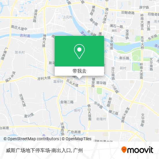 威斯广场地下停车场-南出入口地图