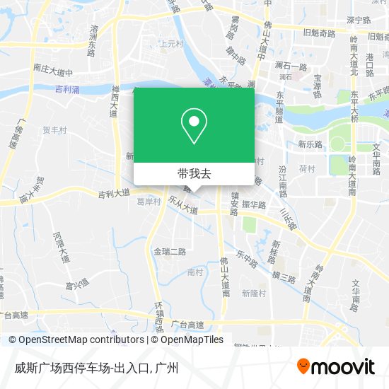 威斯广场西停车场-出入口地图