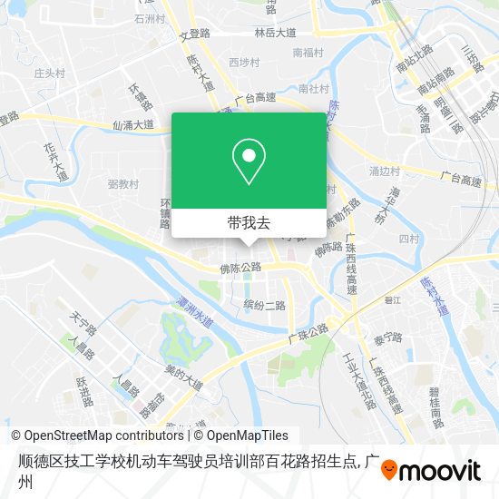 顺德区技工学校机动车驾驶员培训部百花路招生点地图