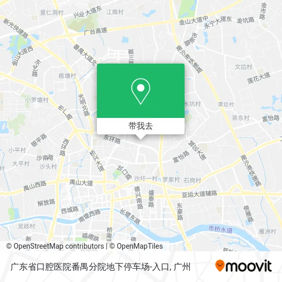 广东省口腔医院番禺分院地下停车场-入口地图