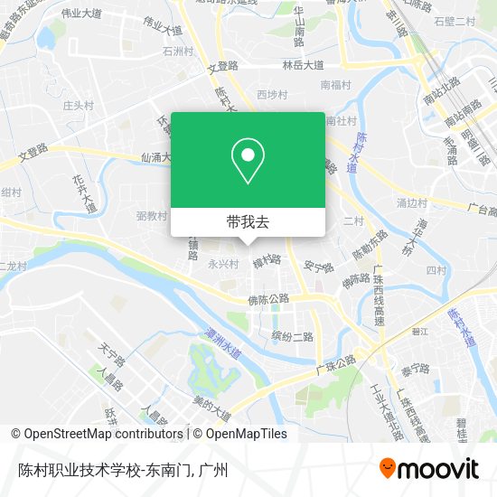陈村职业技术学校-东南门地图