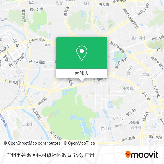 广州市番禺区钟村镇社区教育学校地图