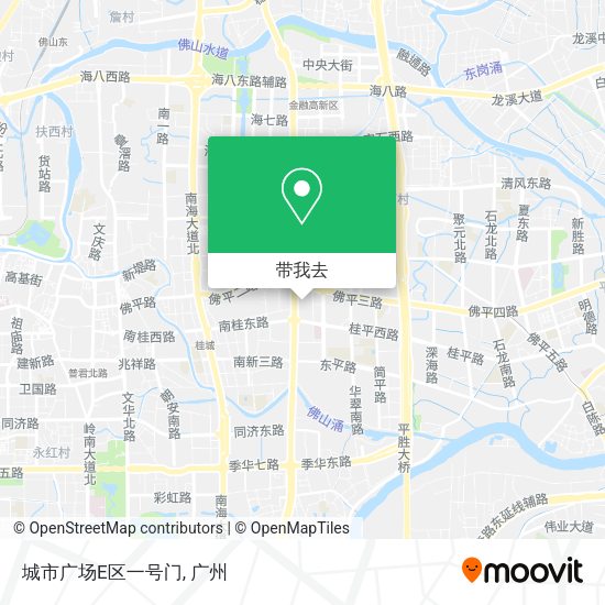 城市广场E区一号门地图