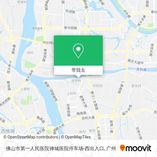 佛山市第一人民医院禅城医院停车场-西出入口地图