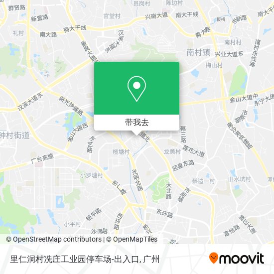 里仁洞村冼庄工业园停车场-出入口地图