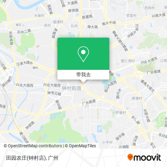田园农庄(钟村店)地图