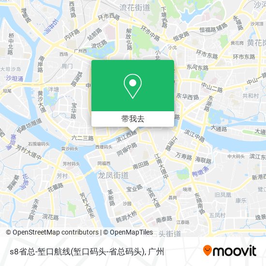 s8省总-堑口航线(堑口码头-省总码头)地图