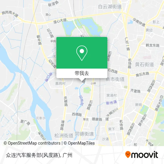 众连汽车服务部(风度路)地图