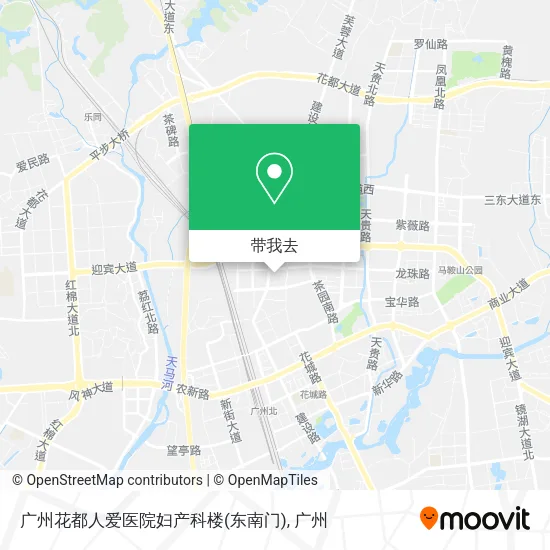 广州花都人爱医院妇产科楼(东南门)地图