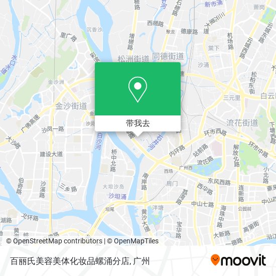 百丽氏美容美体化妆品螺涌分店地图
