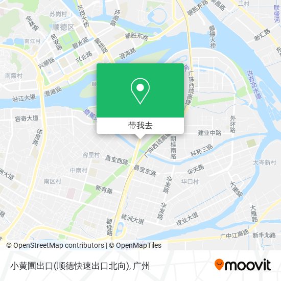 小黄圃出口(顺德快速出口北向)地图