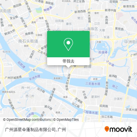广州源星伞蓬制品有限公司地图