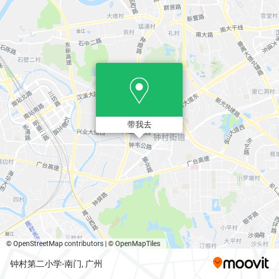 钟村第二小学-南门地图