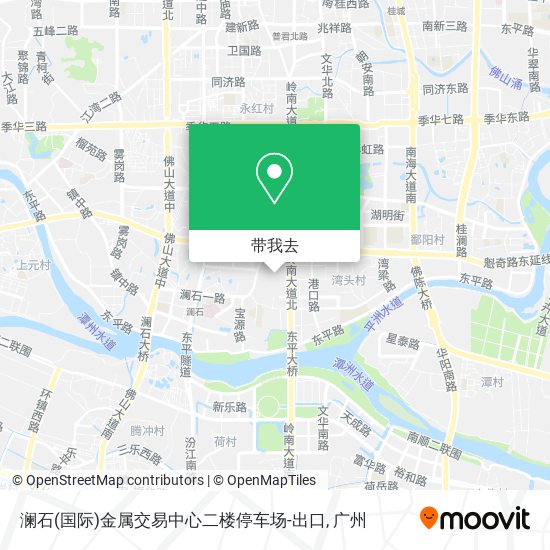 澜石(国际)金属交易中心二楼停车场-出口地图