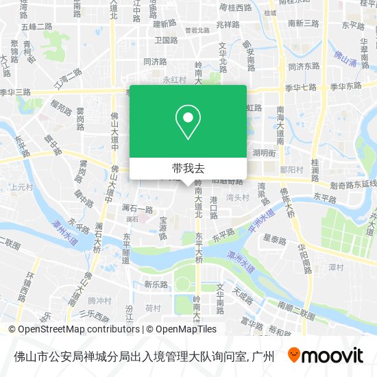 佛山市公安局禅城分局出入境管理大队询问室地图