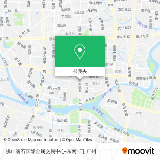 佛山澜石国际金属交易中心-东南1门地图