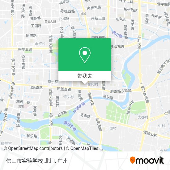 佛山市实验学校-北门地图