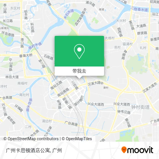广州卡思顿酒店公寓地图