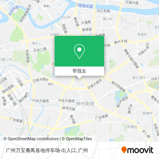 广州万宝番禺基地停车场-出入口地图