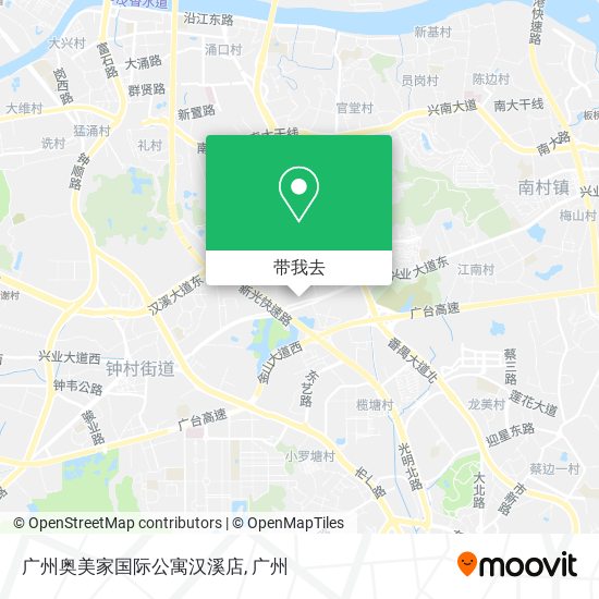 广州奥美家国际公寓汉溪店地图