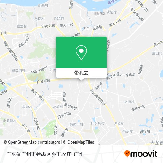 广东省广州市番禺区乡下农庄地图