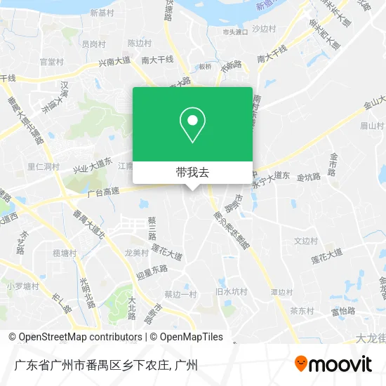 广东省广州市番禺区乡下农庄地图
