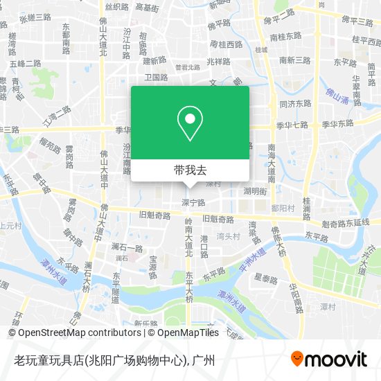 老玩童玩具店(兆阳广场购物中心)地图