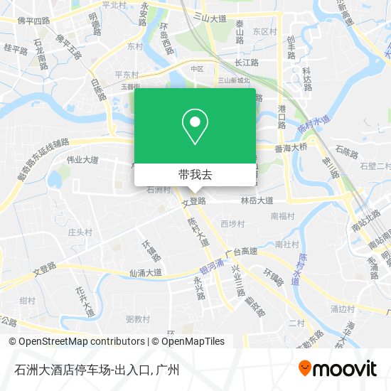 石洲大酒店停车场-出入口地图