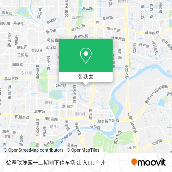 怡翠玫瑰园一二期地下停车场-出入口地图