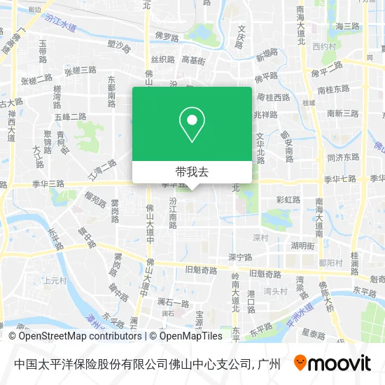 中国太平洋保险股份有限公司佛山中心支公司地图