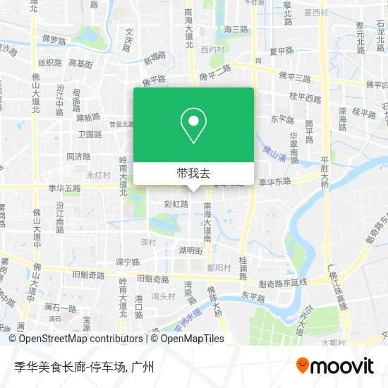季华美食长廊-停车场地图