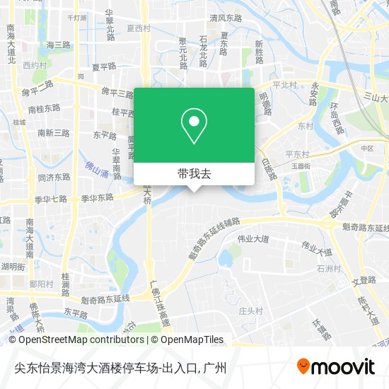 尖东怡景海湾大酒楼停车场-出入口地图