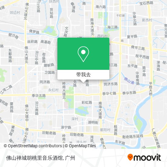 佛山禅城胡桃里音乐酒馆地图