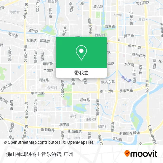 佛山禅城胡桃里音乐酒馆地图