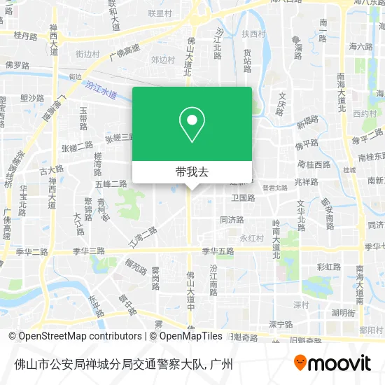 佛山市公安局禅城分局交通警察大队地图