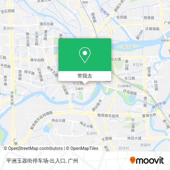平洲玉器街停车场-出入口地图