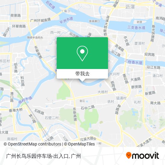 广州长鸟乐园停车场-出入口地图