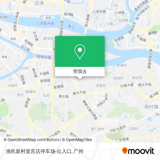 渔民新村皇宫店停车场-出入口地图