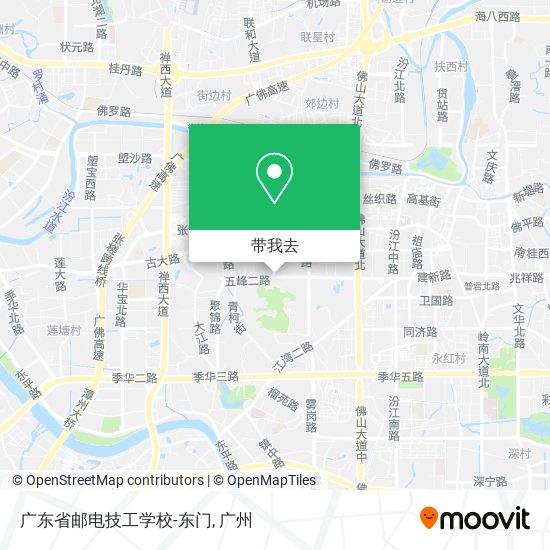 广东省邮电技工学校-东门地图