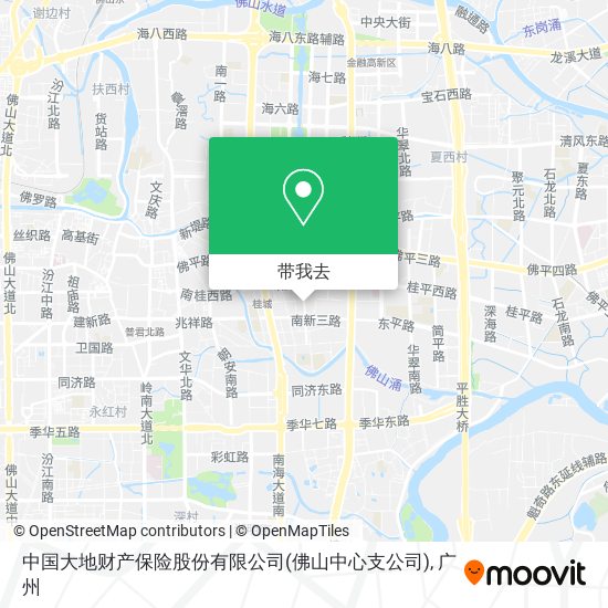 中国大地财产保险股份有限公司(佛山中心支公司)地图