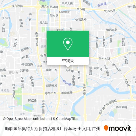顺联国际奥特莱斯折扣店桂城店停车场-出入口地图