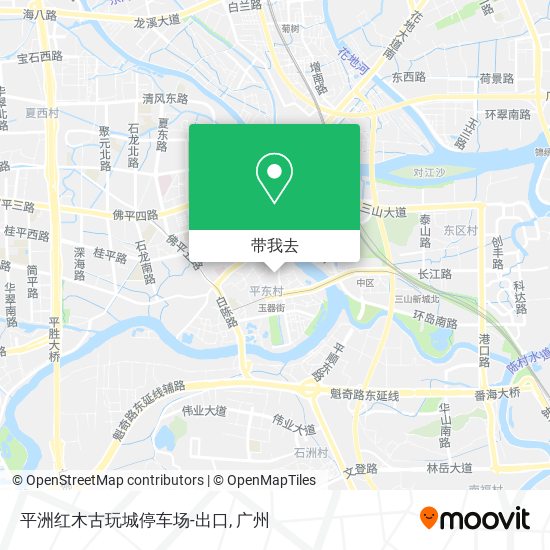 平洲红木古玩城停车场-出口地图