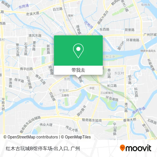 红木古玩城B馆停车场-出入口地图