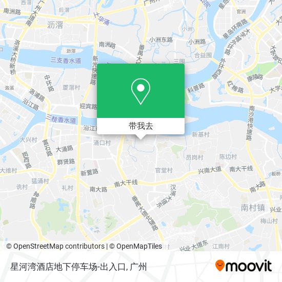 星河湾酒店地下停车场-出入口地图