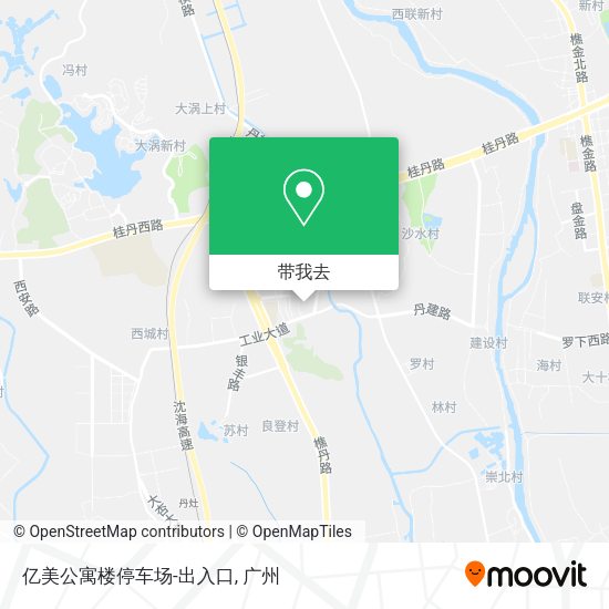 亿美公寓楼停车场-出入口地图