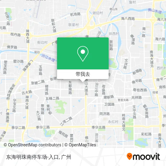 东海明珠南停车场-入口地图