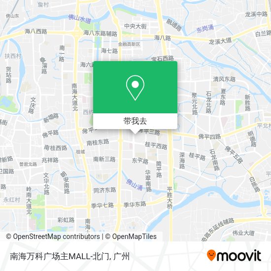 南海万科广场主MALL-北门地图