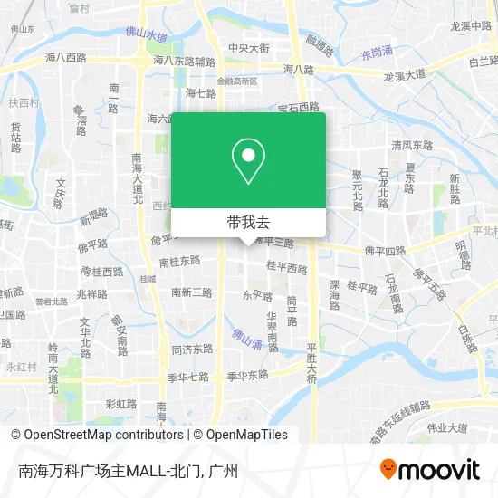 南海万科广场主MALL-北门地图